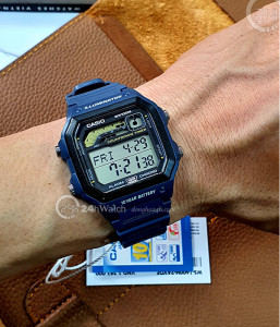 Đồng hồ Casio WS-1600H-2A - Nam - Quartz (Pin 10 Năm) Dây Nhựa - Chính Hãng - Size 42.1mm
