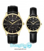 SRWATCH Cặp (SG10060.4601PL-SL10060.4601PL) Kính Sapphire - P-Light (Năng Lượng Ánh Sáng) Dây Da - Chính Hãng