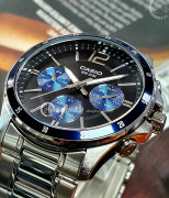 Đồng hồ Casio MTP-1374D-2A - Nam - Quartz (Pin) Dây Kim Loại - Chính Hãng - Size 43.5mm