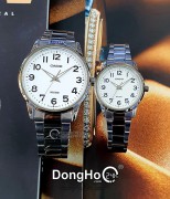 Casio Cặp (MTP-1303D-7BV - LTP-1303D-7BV) Quartz (Pin) Dây Kim Loại - Chính Hãng