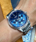 Đồng hồ Casio MTP-E515D-2A1VDF - Nam - Quartz (Pin) Dây Kim Loại - Chính Hãng - Size 41mm