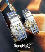 Casio Cặp (MTP-1308SG-7AV - LTP-1308SG-7AV) Quartz (Pin) Dây Kim Loại - Chính Hãng