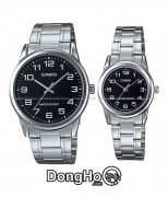 Đồng hồ Casio Cặp (MTP-V001D-1B - LTP-V001D-1B) Quartz (Pin) Dây Kim Loại - Chính Hãng