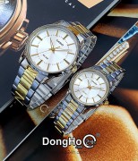 Casio Cặp (MTP-1303SG-7AV - LTP-1303SG-7AV) Quartz (Pin) Dây Kim Loại - Chính Hãng