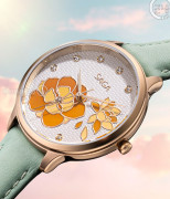 Đồng hồ Saga Chroma Dance 54390-LGWTGR-2 - Nữ - Quartz (Pin) - Mặt Số Đổi Màu - Đính Pha Lê - Size Mặt 34mm