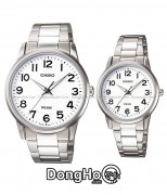 Casio Cặp (MTP-1303D-7BV - LTP-1303D-7BV) Quartz (Pin) Dây Kim Loại - Chính Hãng