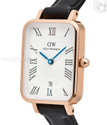 Đồng hồ Daniel Wellington Quadro Roman Numerals Date Sheffield DW00100862 - Nữ - Quartz (Pin) Dây Da - Chính Hãng - Size Mặt 20*26mm