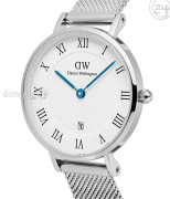 Đồng hồ Daniel Wellington Petite Roman Numerals Date DW00100858 - Nữ - Quartz (Pin) Dây Kim Loại - Chính Hãng - Size Mặt 28mm