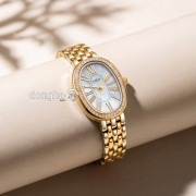 Đồng hồ Saga Stella 72109-GPMWGP-2 - Nữ - Quartz (Pin) Đính Pha Lê - Mặt Số 28mm x 35mm