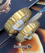 Casio Cặp (MTP-V300G-1AUDF - LTP-V300G-1AUDF) Quartz (Pin) Dây Kim Loại - Chính Hãng