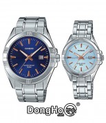Casio Cặp (MTP-1308D-2AV - LTP-1308D-2AV) Quartz (Pin) Dây Kim Loại - Chính Hãng