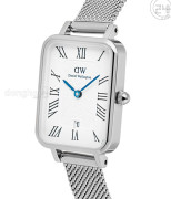 Đồng hồ Daniel Wellington Quadro Roman Numerals Date Sheffield DW00100863 - Nữ - Quartz (Pin) Dây Kim Loại - Chính Hãng - Size Mặt 20*26mm