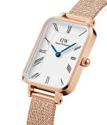 Đồng hồ Daniel Wellington quadro Roman Numerals Melrose DW00100687 - Nữ - Quartz (Pin) Dây Kim Loại - Chính Hãng - Size 26mm