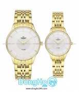 SRWATCH Cặp (SG10071.1402PL-SL10071.1402PL) Kính Sapphire - P-Light (Năng Lượng Ánh Sáng) Dây Kim Loại - Chính Hãng