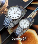 Casio Cặp (MTP-1303D-7BV - LTP-1303D-7BV) Quartz (Pin) Dây Kim Loại - Chính Hãng
