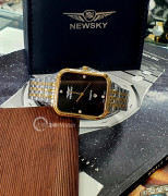 Đồng hồ Newsky NS5016G.S04 - Nam - Kính Sapphire - Quartz (Pin) Dây Kim Loại - Chính Hãng - Size 34*44mm