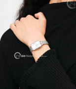 Đồng hồ Daniel Wellington Quadro Roman Numerals Sterling DW00100690 - Nữ - Quartz (Pin) Dây Kim Loại - Chính Hãng - Size 26mm