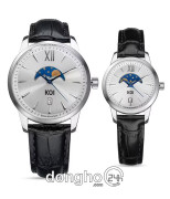 Đồng hồ Cặp KOI Moonphase (K006.403.65.2.05.03.07 - K006.103.65.2.05.03.07) - Kính Sapphire – Quartz (Pin) - Mặt Số (39mm - 29mm)