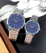 Đồng hồ Casio Cặp (MTP-VT01D-2BUDF - LTP-VT01D-2BUDF) Quartz (Pin) Dây Kim Loại - Chính Hãng