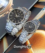 Casio Cặp (MTP-1303D-1AV - LTP-1303D-1AV) Quartz (Pin) Dây Kim Loại - Chính Hãng