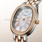 Đồng hồ Saga Stella 72109-RGMWTTR-2 - Nữ - Quartz (Pin) Đính Pha Lê - Mặt Số 28mm x 35mm