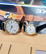 Đồng hồ Citizen Cặp (BM6772-05A - EW1582-03A) Kính Sapphire - Eco-Drive (Năng Lượng Ánh Sáng) Dây Da - Chính Hãng