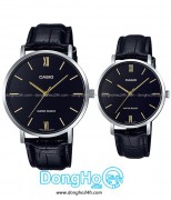 Đồng hồ Casio Cặp (MTP-VT01L-1B - LTP-VT01L-1B) Quartz (Pin) Dây Da - Chính Hãng