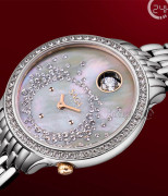 Đồng hồ Saga Dancing Heart 53766-SVSVSV-2 - Nữ - Kính Cứng - Quartz (Pin) Đính Đá Pha Lê - Mặt Số 34mm