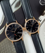 Đồng hồ August Berg Cặp (10140B01LBK - 10232B01LBK) Kính Sapphire - Quartz (Pin) Dây Da - Chính Hãng