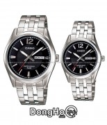Casio Cặp (MTP-1335D-1A - LTP-1335D-1A) Quartz (Pin) Dây Kim Loại - Chính Hãng