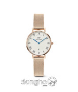 Đồng hồ Daniel Wellington Petite Roman Numerals Date Rose Gold DW00100856 - Nữ - Quartz (Pin) Dây Kim Loại - Chính Hãng - Size Mặt 28mm