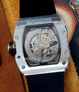 Đồng hồ Tophill Skeleton TUT003G.GB1158 - Nam - Kính Sapphire - Automatic (Tự Động) Dây Nhựa - Chính Hãng - Size 41mm
