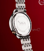 Đồng hồ Saga Dancing Heart 53766-SVSVSV-2 - Nữ - Kính Cứng - Quartz (Pin) Đính Đá Pha Lê - Mặt Số 34mm