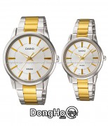 Casio Cặp (MTP-1303SG-7AV - LTP-1303SG-7AV) Quartz (Pin) Dây Kim Loại - Chính Hãng