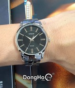 Casio Cặp (MTP-1303D-1AV - LTP-1303D-1AV) Quartz (Pin) Dây Kim Loại - Chính Hãng