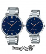 Đồng hồ Casio Cặp (MTP-VT01D-2BUDF - LTP-VT01D-2BUDF) Quartz (Pin) Dây Kim Loại - Chính Hãng