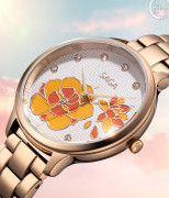 Đồng hồ Saga Chroma Dance 54390-LGWTLG-2 - Nữ - Quartz (Pin) - Mặt Số Đổi Màu - Đính Pha Lê - Size Mặt 34mm