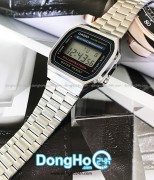 Đồng hồ Casio Digital A168WA-1WDF - Unisex - Quartz (Pin) Dây Kim Loại - Chính Hãng - Size Mặt 36.3*38.6mm