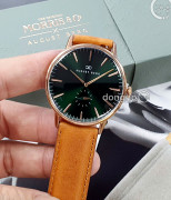 Đồng hồ August Berg 10140A11LBN20 - Nam - Kính Sapphire - Quartz (Pin) Dây Da - Chính Hãng - Size 40mm