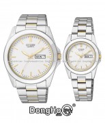 Citizen Cặp (BF0584-56A - EQ0564-59A) Quartz (Pin) Dây Kim Loại - Chính Hãng