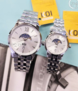 Đồng hồ Cặp KOI Moonphase (K006.403.65.1.03.03.07 - K006.103.65.1.03.03.07) - Kính Sapphire – Quartz (Pin) - Mặt Số (39mm - 29mm)