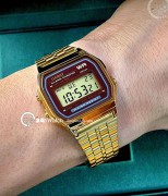 Đồng hồ Casio Digital A159WGEA-5DF - Unisex - Quartz (Pin) Dây Kim Loại - Chính Hãng