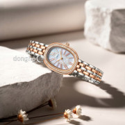 Đồng hồ Saga Stella 72109-RGMWTTR-2 - Nữ - Quartz (Pin) Đính Pha Lê - Mặt Số 28mm x 35mm