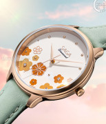 Đồng hồ Saga Chroma Dance 54390-LGCRGR-2 - Nữ - Quartz (Pin) - Mặt Số Đổi Màu - Đính Kim Cương - Size Mặt 34mm