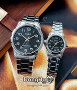Đồng hồ Casio Cặp (MTP-V001D-1B - LTP-V001D-1B) Quartz (Pin) Dây Kim Loại - Chính Hãng