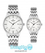 SRWATCH Cặp (SG1073.1102TE - SL1073.1102TE) Kính Sapphire - Quartz (Pin)  Chính Hãng