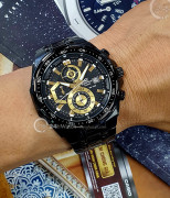 Đồng hồ Casio Edifice EFR-539BK-1AV - Nam - Quartz (Pin) Dây Kim Loại - Chính Hãng - Size 49.5mm