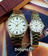 Đồng hồ Casio Cặp (MTP-V005G-9A - LTP-V005G-9A) Quartz (Pin) Dây Kim Loại - Chính Hãng