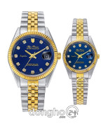 Đồng hồ Olym Pianus Cặp (OP89322GSK-X - OP68322L29SK-X) Kính Sapphire - Quartz (Pin) Dây Kim Loại - Chính Hãng - Size Mặt (40mm - 30mm)