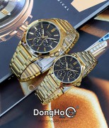 Casio Cặp (MTP-V300G-1AUDF - LTP-V300G-1AUDF) Quartz (Pin) Dây Kim Loại - Chính Hãng